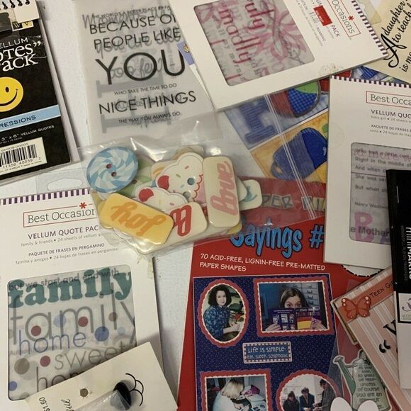 Huge Mixed Lot Of Scrapbooking Stickers & Misc - Picture 6 of 14